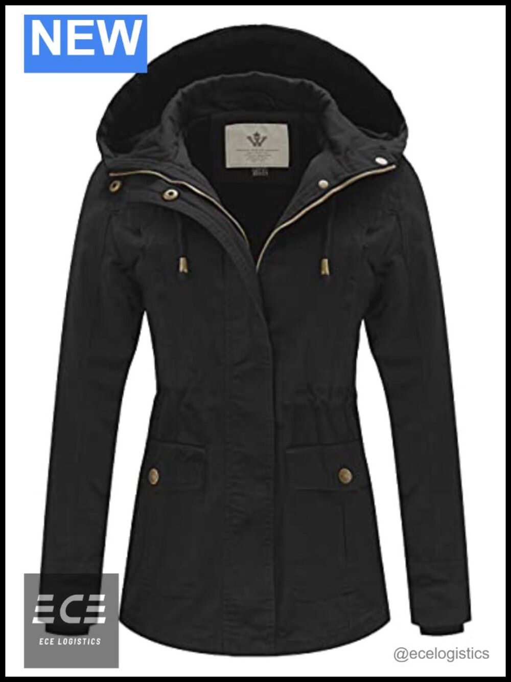 Women's Cotton Military Anorak Jacket Lightweight Casual Utility Coat